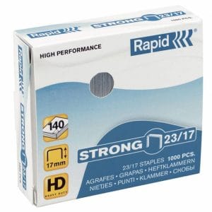 Hæfteklammer Rapid 23/17 Strong Blokhæfter 1000Stk/pak