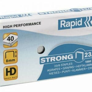 Hæfteklammer Rapid 23/8 Strong 1000Stk/pak