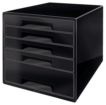 Skuffekabinet Leitz Desk Cube 5-Skuffer Sort