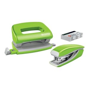 Leitz Hæftemaskine & hulapparat sæt WOW Mini NeXXt WOW Mini blister Grøn