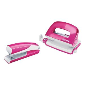 Leitz Hæftemaskine & hulapparat sæt WOW Mini NeXXt WOW Mini blister Pink