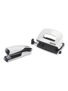 Leitz Hæftemaskine & hulapparat sæt WOW Mini NeXXt WOW Mini blister Hvid
