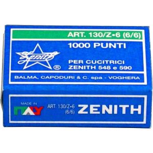 Hæfteklamme Zenith 130Z 6mm t/548e og 590 max 30 ark 1000 stk.