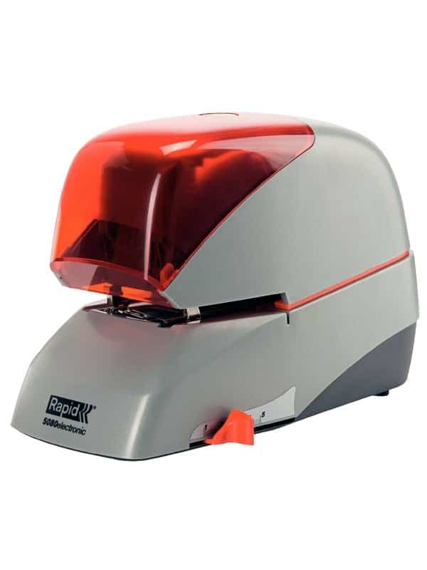 Rapid Elektrisk hæftemaskine Supreme R5080e, kontaktløs, 80 ark Sølv/orange