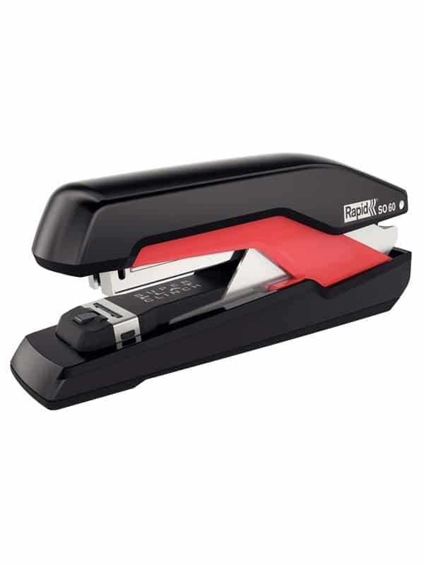 Rapid Hæftemaskine SO60 Omnipress Super flatclinch 60 ark Sort/rød