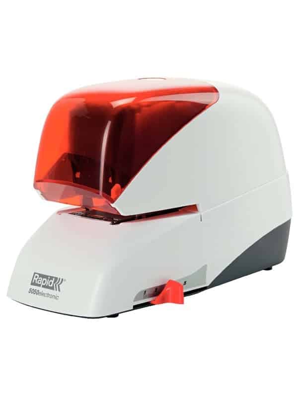 Rapid Elektrisk hæftemaskine Supreme R5050e, kontaktløs, 50 ark Sølv/orange